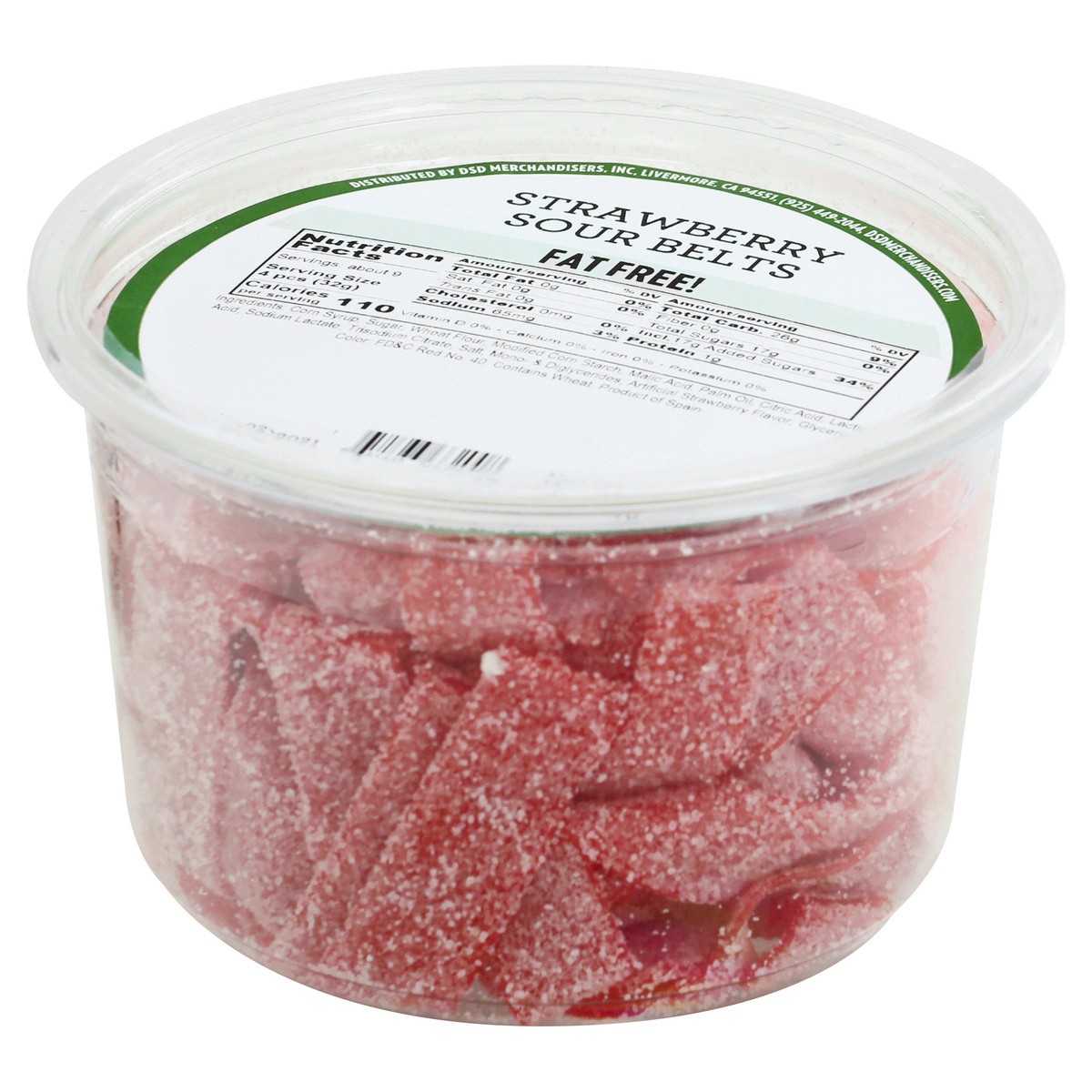 slide 11 of 12, DSD Merchandisers Strawberry Sour Belts 10 oz, 10 oz