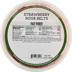 DSD Merchandisers Strawberry Sour Belts 10 oz