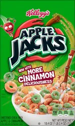 Kellogg's Apple Jacks Breakfast Cereal, Kids Snacks, Family Breakfast, Family Size, Original, 18.4oz Box (1 Box)