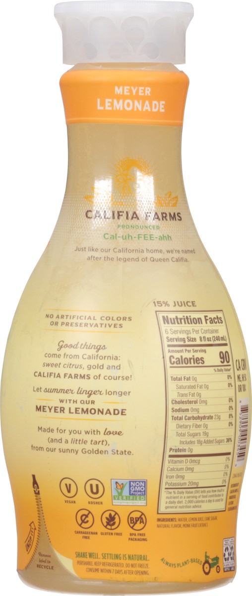 slide 5 of 9, Califia Farms Meyer Lemonade Juice Drink, 48 fl oz