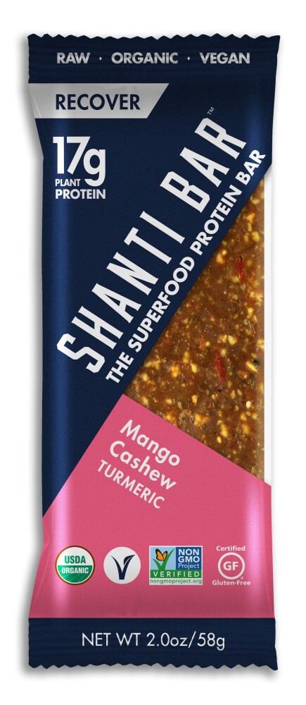 slide 1 of 1, Shanti Bar Protein Bar, Turmeric Anti-Inflammatory, 2 oz