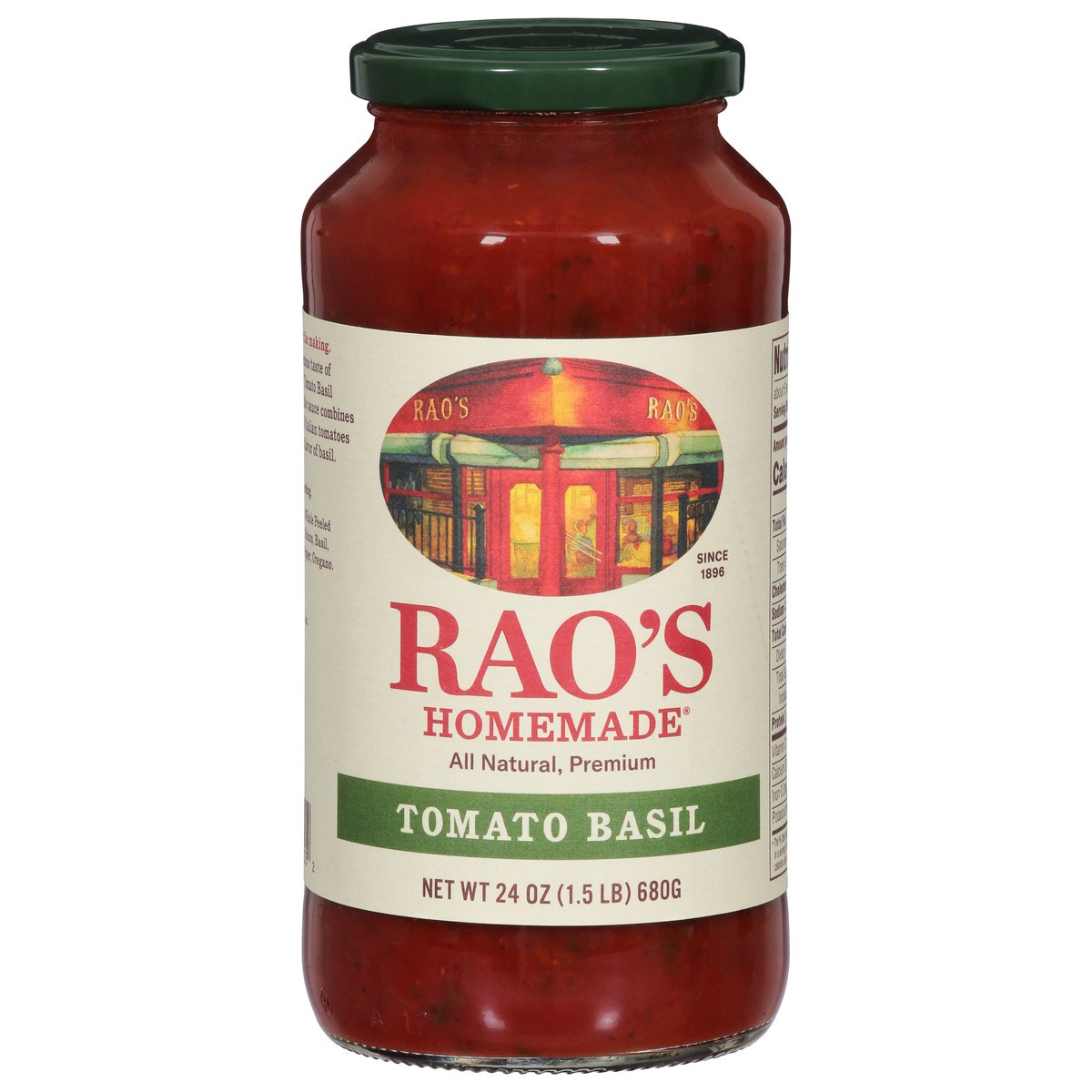 slide 1 of 9, Rao's Homemade Tomato Basil Sauce 24 oz, 24 oz