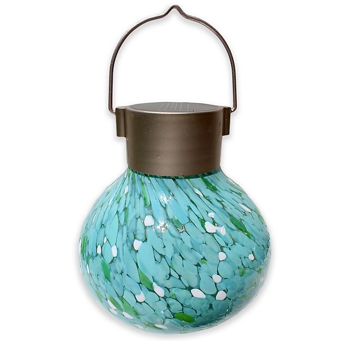 slide 1 of 1, Allsop Hanging Outdoor Solar Tea Lantern - Mint, 1 ct