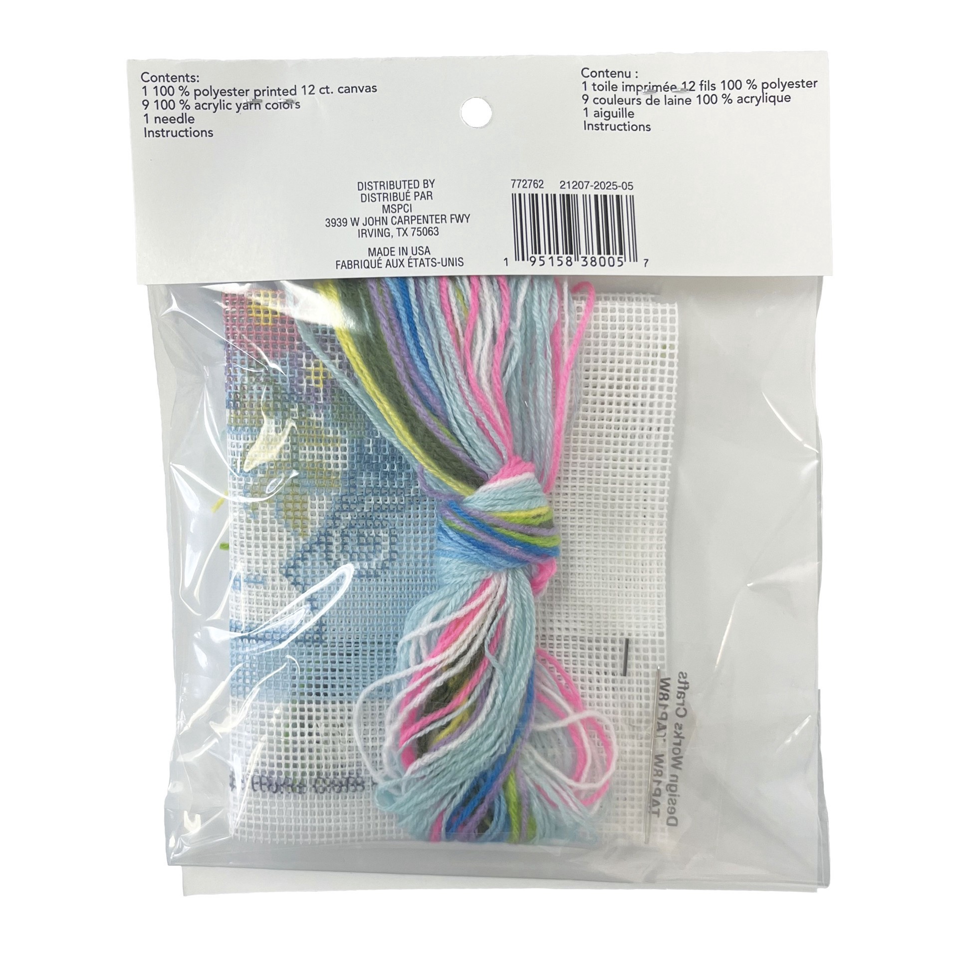 slide 2 of 4, 6" X 6" Floral Teacup Needlepoint Kit By Loops & Threads, 6 in x 6 in