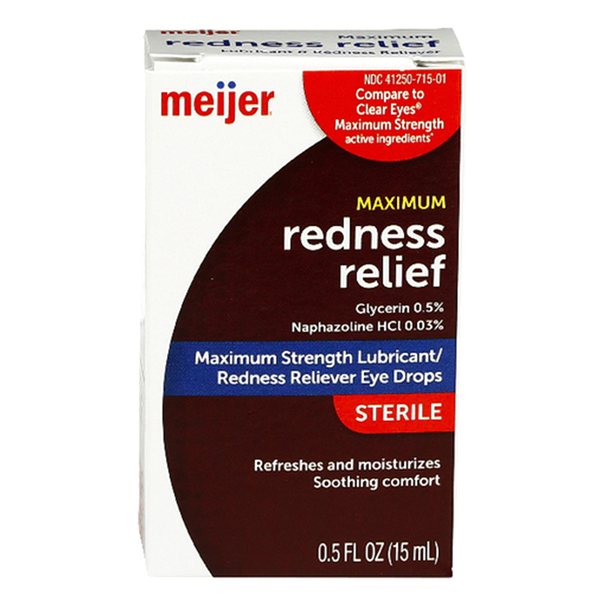 slide 1 of 6, Meijer Eye Drops, Maximum Redness Relief, 0.5 oz