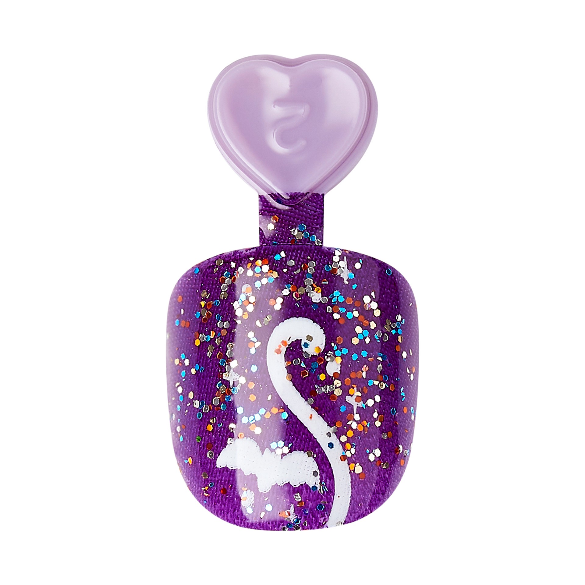 slide 4 of 5, imPRESS MINI Halloween Press-On Nails for Kids, No Glue Needed, Purple, Square, 21 Ct., 21 pc