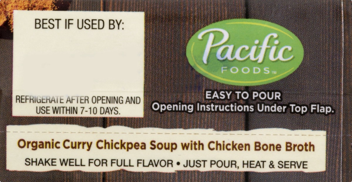slide 6 of 10, Pacific Foods Organic Curry Chickpea Soup, 17 oz