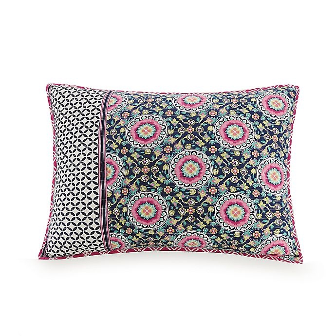 slide 1 of 1, Vera Bradley Floral Medallion Standard Pillow Sham - Navy, 1 ct