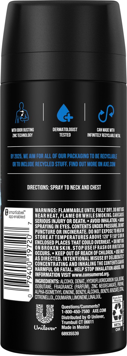 slide 5 of 9, AXE Body Spray Deodorant for Men Anarchy, 4.0 oz, 4 oz