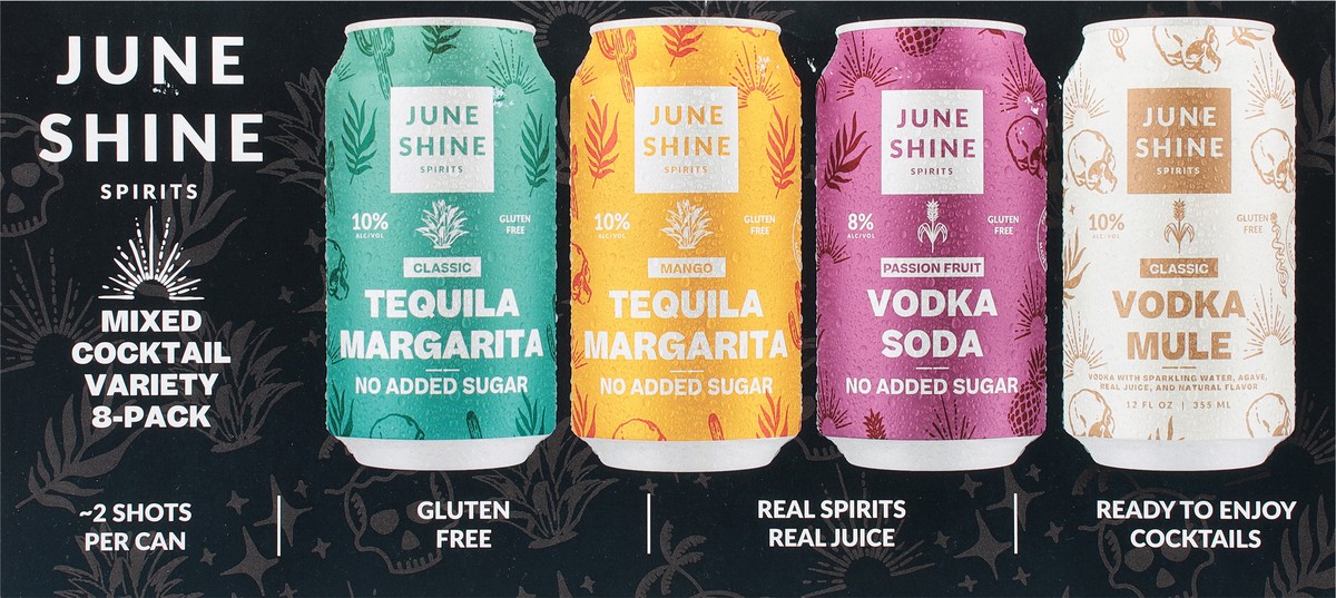 slide 8 of 11, JuneShine Mixed Cocktail, 8 ct, 355 ml