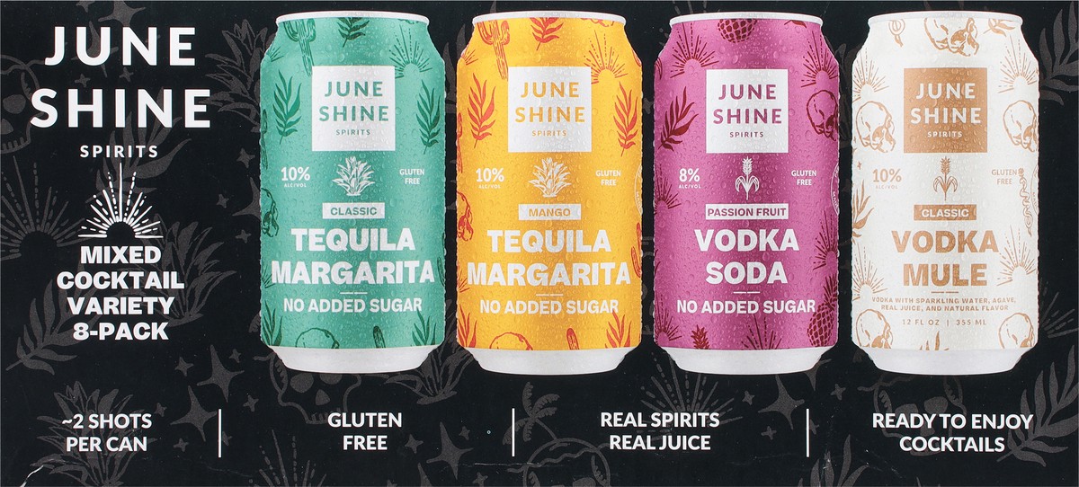slide 7 of 11, JuneShine Mixed Cocktail, 8 ct, 355 ml
