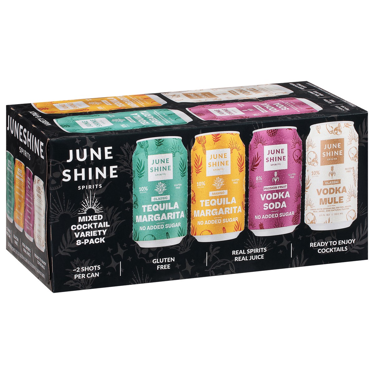 slide 10 of 11, JuneShine Mixed Cocktail, 8 ct, 355 ml