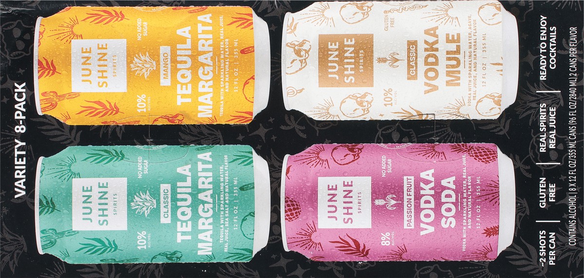 slide 9 of 11, JuneShine Mixed Cocktail, 8 ct, 355 ml