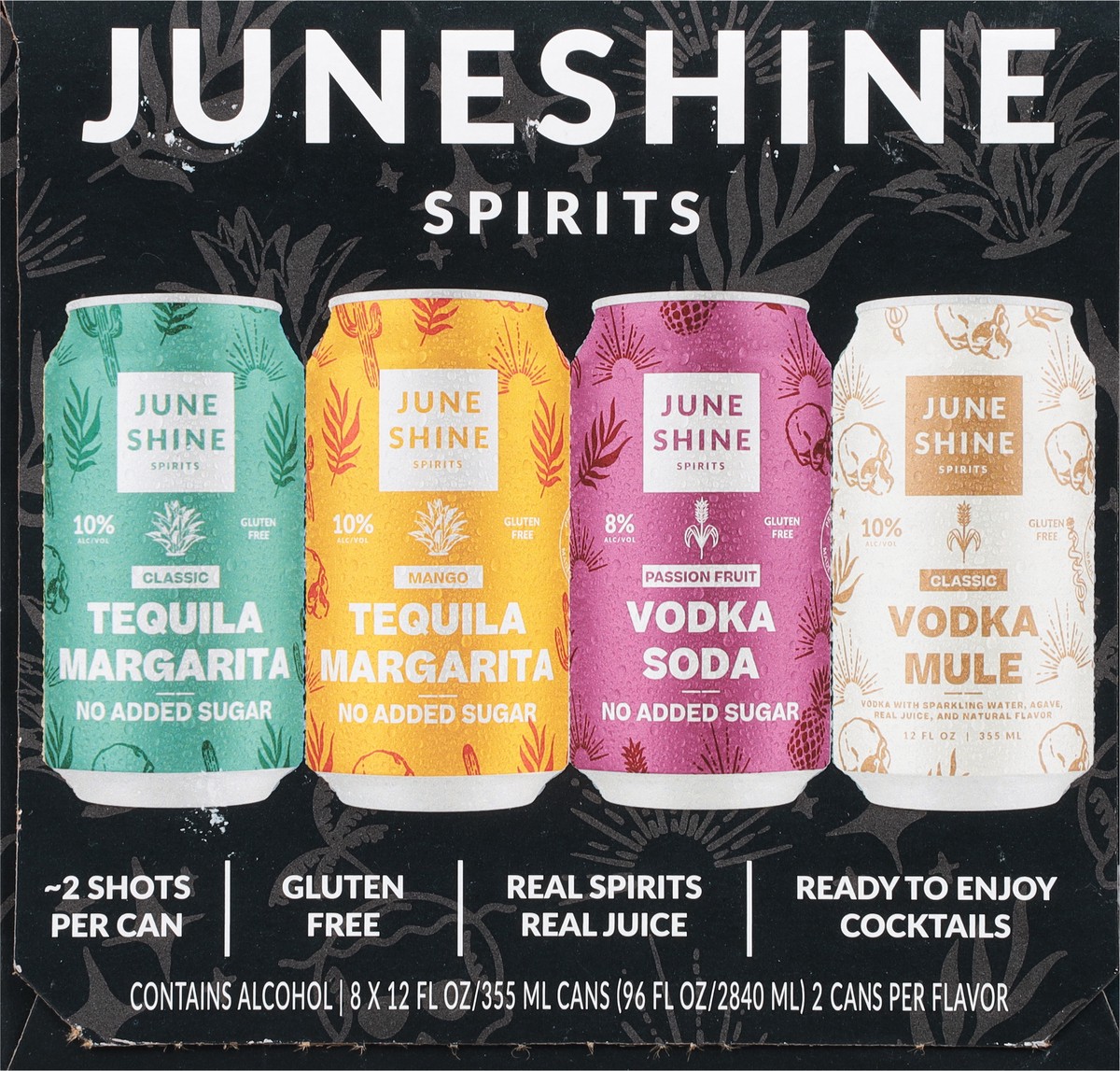 slide 4 of 11, JuneShine Mixed Cocktail, 8 ct, 355 ml