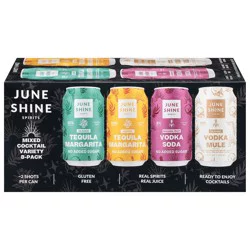 JuneShine Mixed Cocktail Variety Pack, 8 - 12 fl oz Cans