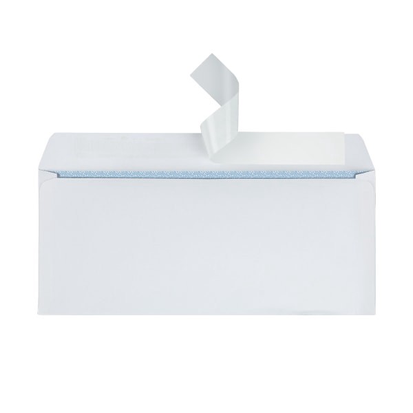 slide 3 of 4, Office Depot Brand Clean Seal Security Envelopes, #10 White, 500 ct; 4 1/8 in x 9 1/2 in