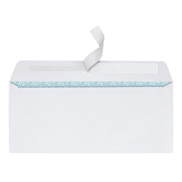 slide 4 of 4, Office Depot Brand Clean Seal Security Window Envelopes, #10 White, 250 ct; 4 1/8 in x 9 1/2 in