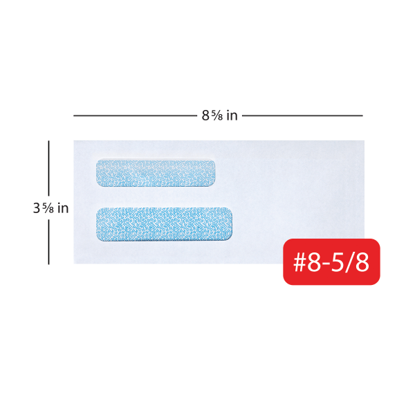 slide 3 of 4, Office Depot Brand Double-Window Envelopes, #8 5/8, White, Self-Adhesive, 250 ct; 3 5/8 in x 8 5/8 in