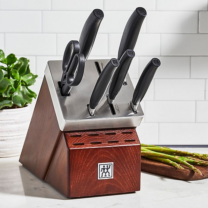 slide 5 of 6, Zwilling J.A. Henckels Five Star Self-Sharpening Knife Block Set, 7 ct