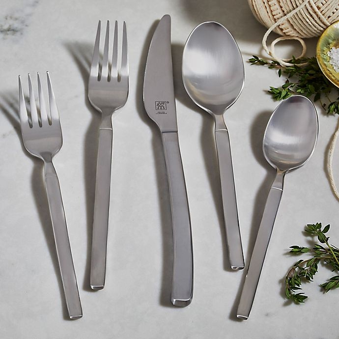 slide 4 of 6, Zwilling J.A. Henckels Opus Satin Flatware Set, 45 ct