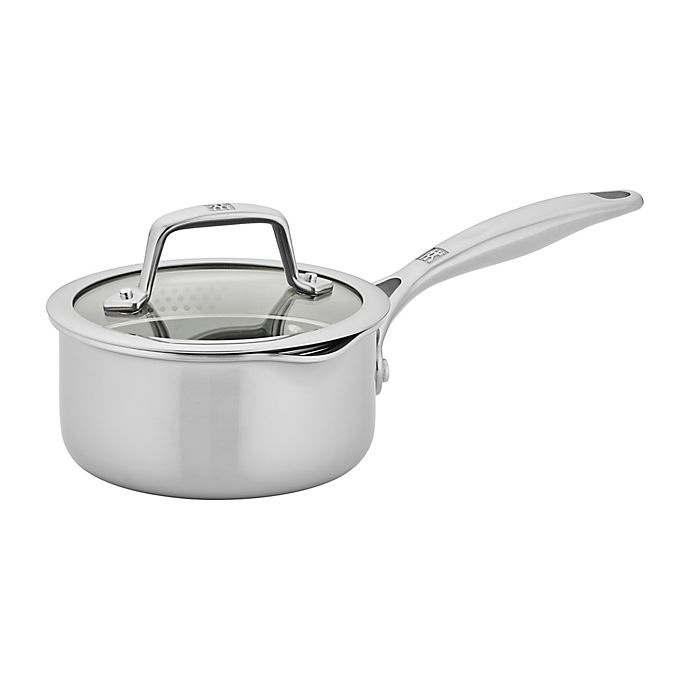 slide 1 of 3, Zwilling J.A. Henckels Energy Plus Nonstick Stainless Steel Covered Saucepan, 1 qt