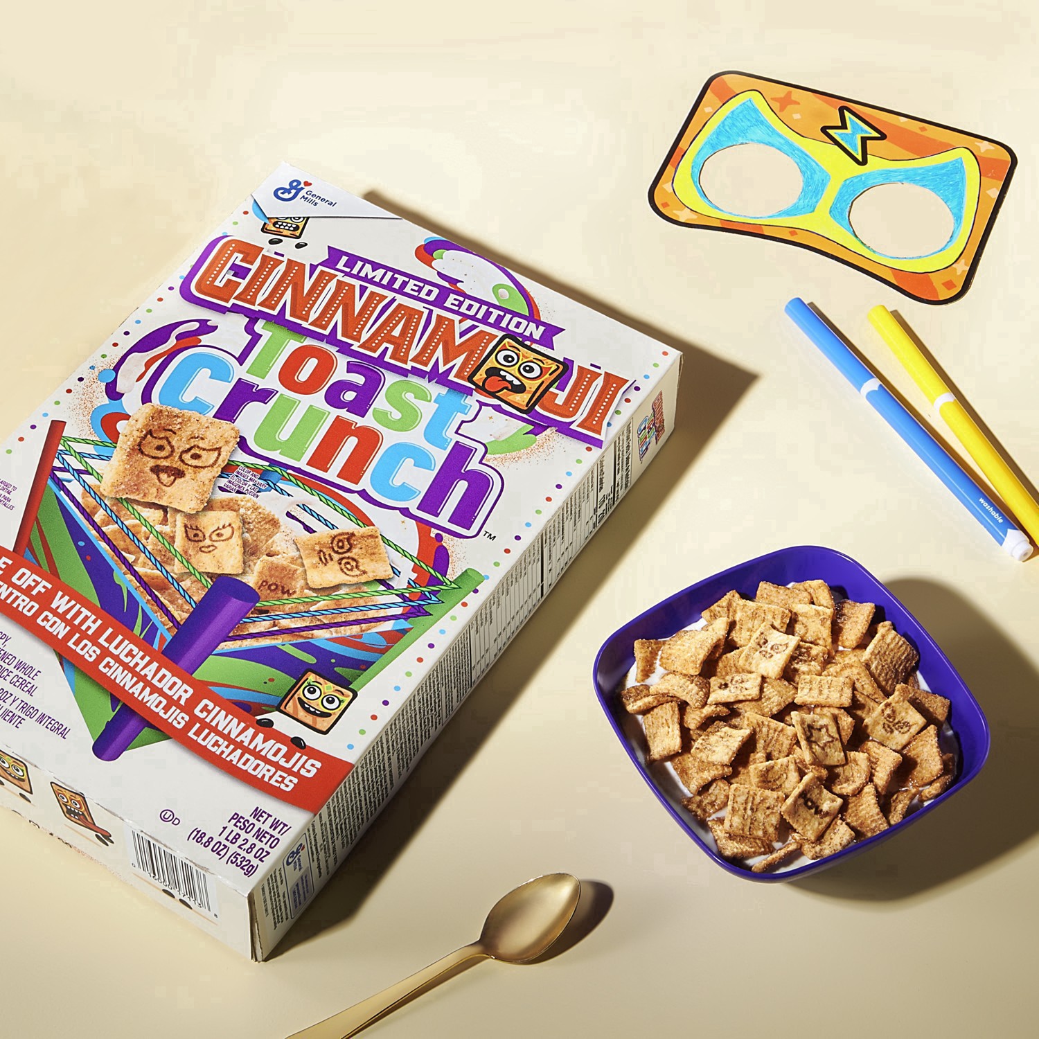 slide 101 of 108, Cinnamon Toast Crunch Breakfast Cereal, Crispy Cinnamon Cereal, Family Size, 18.8 oz Cereal Box, 18.8 oz