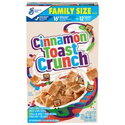 Cinnamon Toast Crunch Breakfast Cereal, Crispy Cinnamon Cereal, Family Size, 18.8 oz