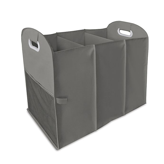 slide 1 of 1, Homz Accordion Hamper - Grey, 1 ct