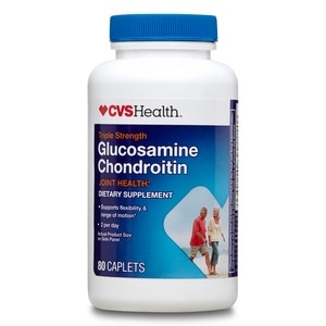 slide 1 of 1, CVS Health Glucosamine Chondroitin Triple Strength Caplets, 80 ct