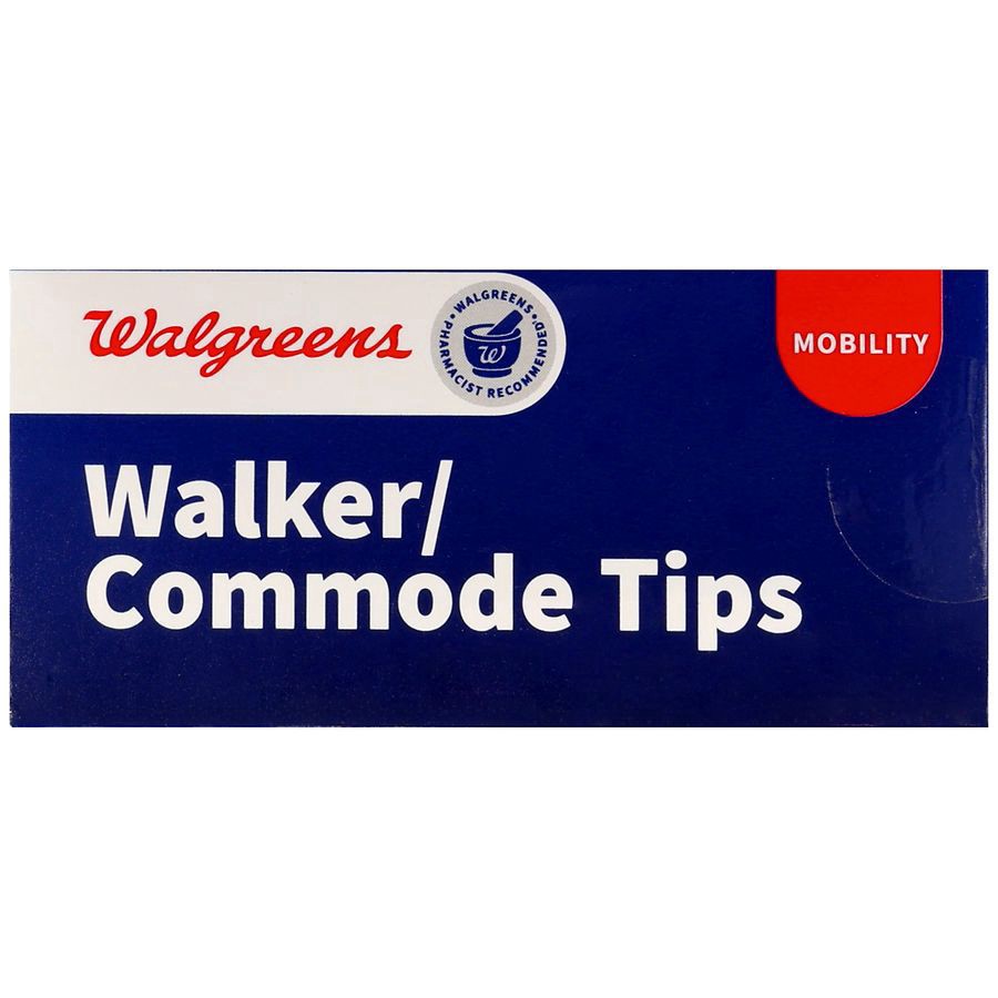 slide 3 of 5, Walgreens Walker/Commode Tips, 4 ct
