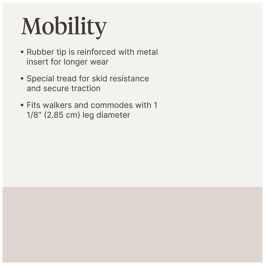 slide 4 of 5, Walgreens Walker/Commode Tips, 4 ct