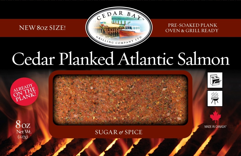 slide 1 of 1, Cedar Bay Sugar & Spice Cedar Planked Atlantic Salmon, 8 oz