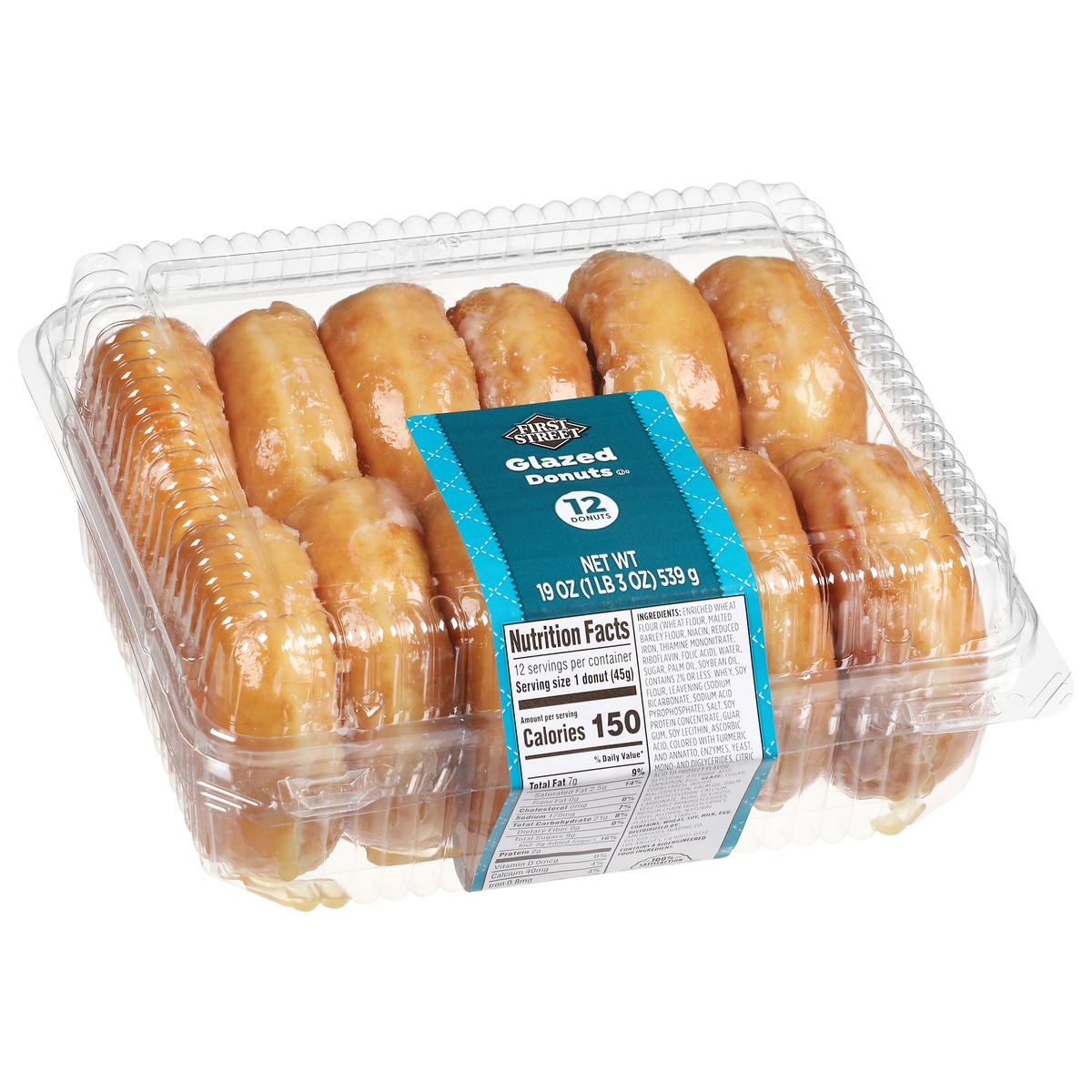 slide 3 of 13, First Street Glazed Donuts, 19 oz