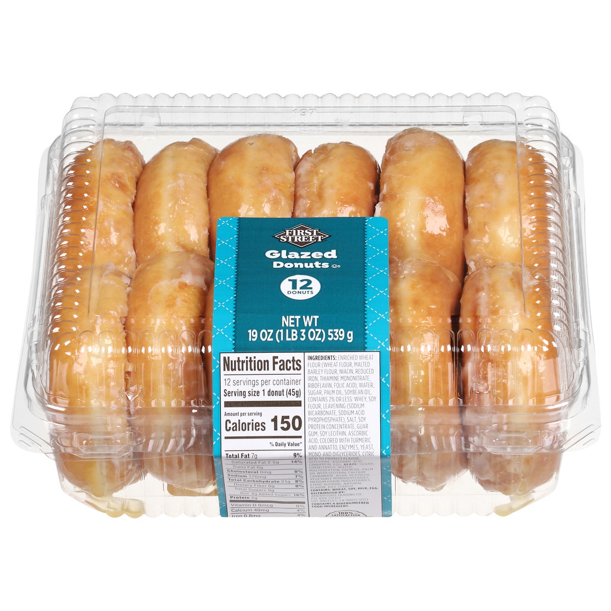 slide 7 of 13, First Street Glazed Donuts, 19 oz