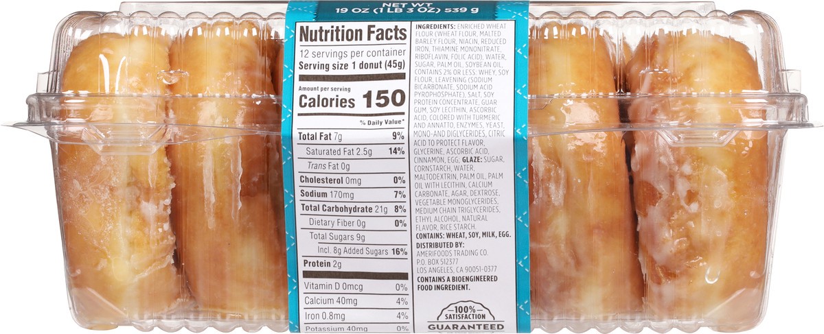 slide 8 of 13, First Street Glazed Donuts, 19 oz