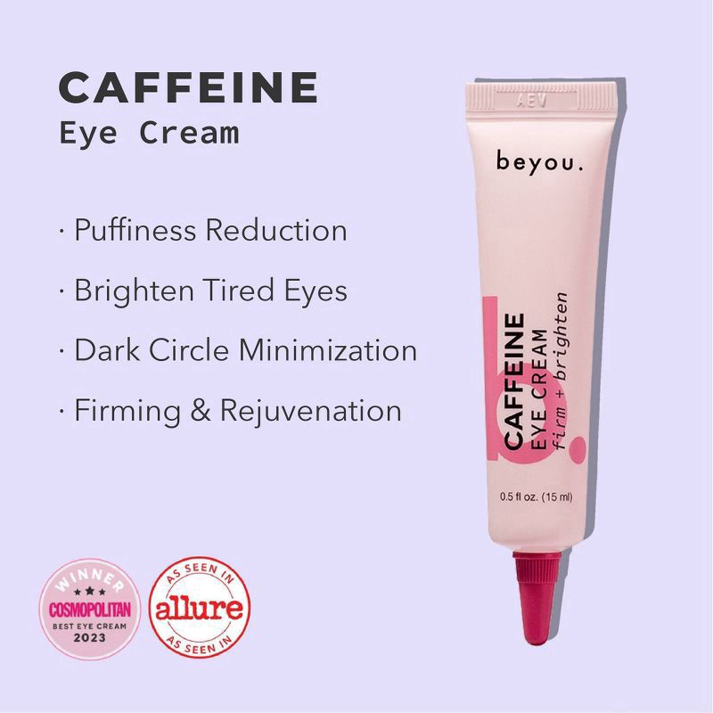 slide 8 of 9, Beyou. Brightening Caffeine Eye Cream for Dark Circles and Puffy Eyes + Sensitive Skin Friendly - 0.5 fl oz, 0.5 oz