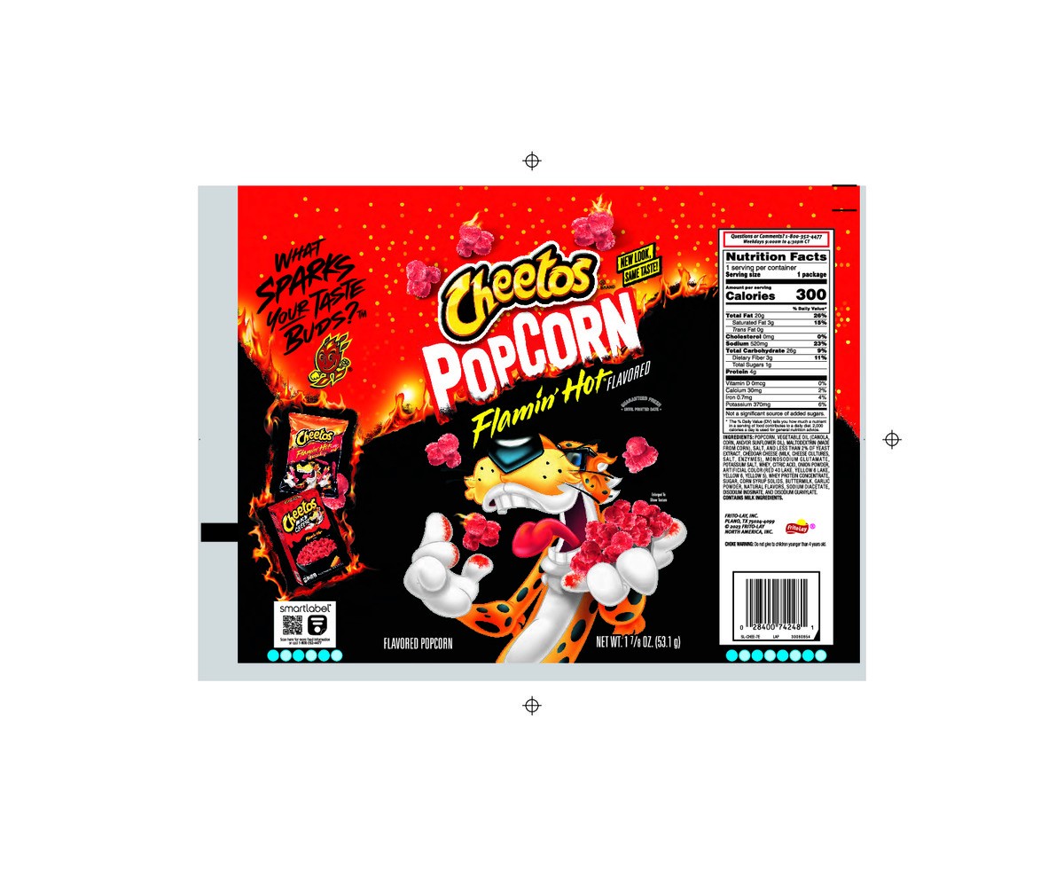 slide 5 of 8, Cheetos Popcorn Flavored Popcorn Flamin' Hot Flavored 1 7/8 Oz, 1.88 oz