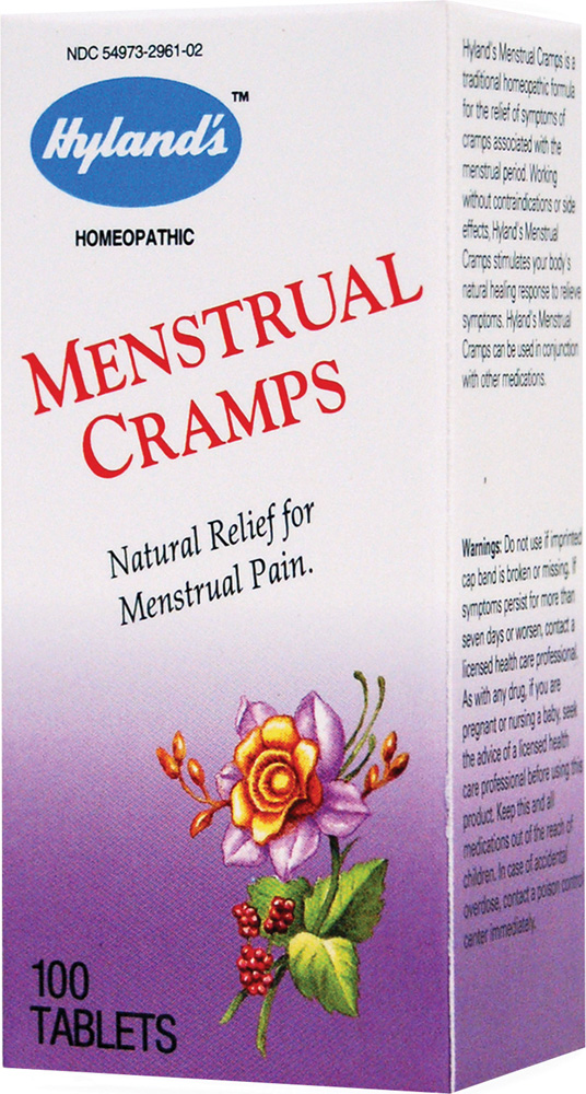 slide 1 of 1, Hyland's Homeopathic Women Menstral Cramps, 100 ct