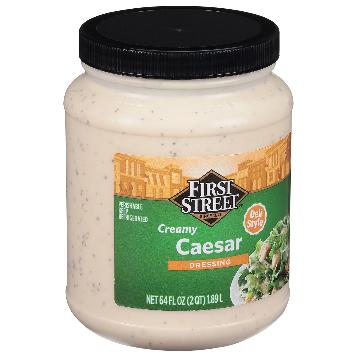 slide 9 of 13, First Street Caesar Dressing, 1/2 gal