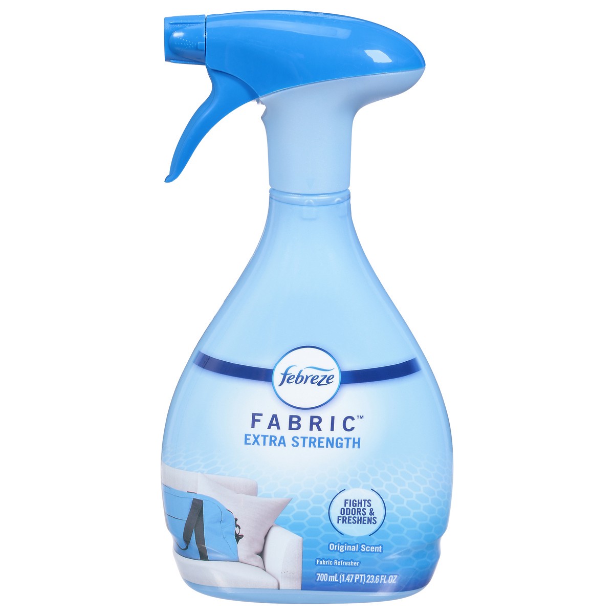 slide 4 of 12, Febreze Fabric Spray Air Freshener, Odor-Fighting Fabric Refresher, Extra Strength, 23.6 fl oz, 1.47 pt