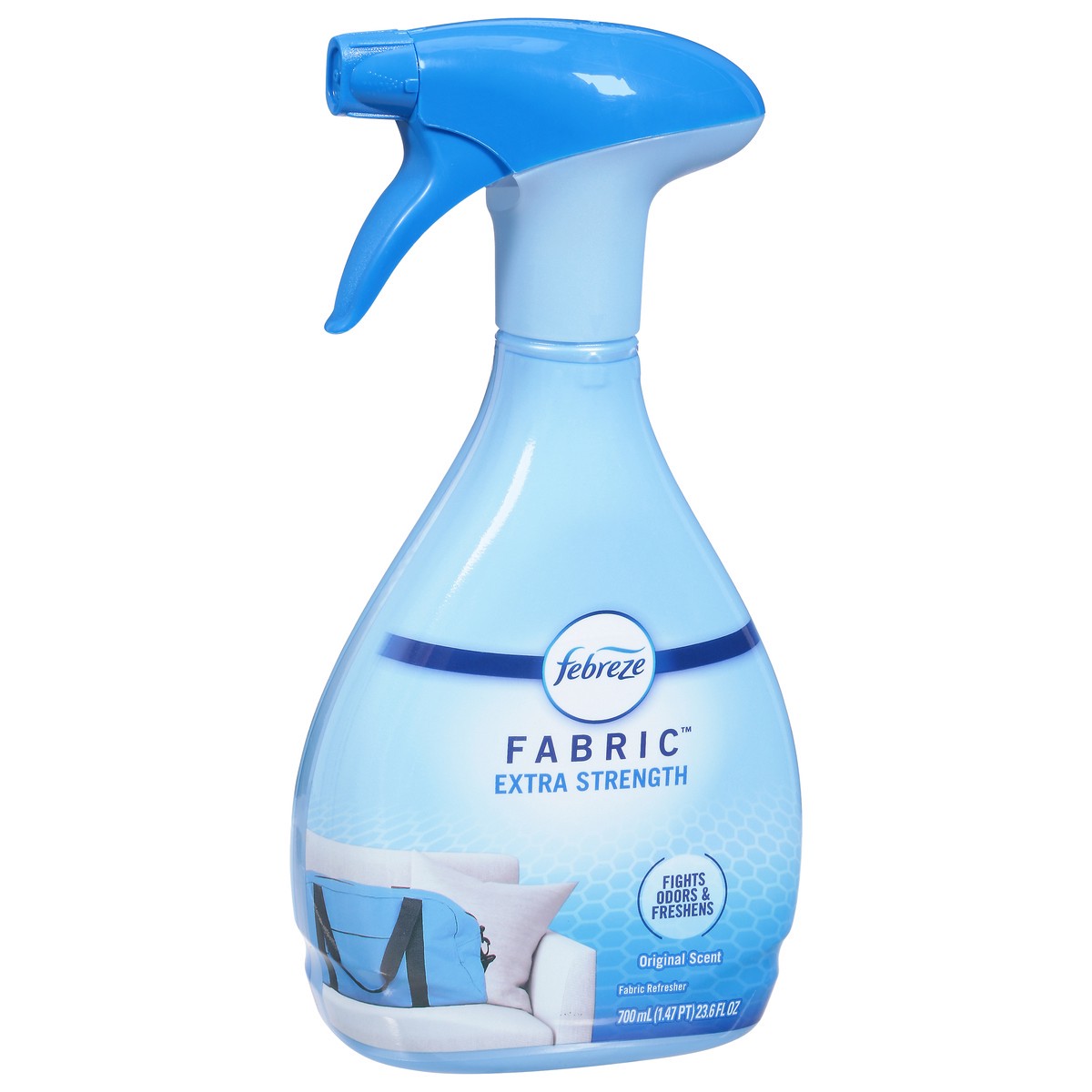 slide 7 of 12, Febreze Fabric Spray Air Freshener, Odor-Fighting Fabric Refresher, Extra Strength, 23.6 fl oz, 1.47 pt