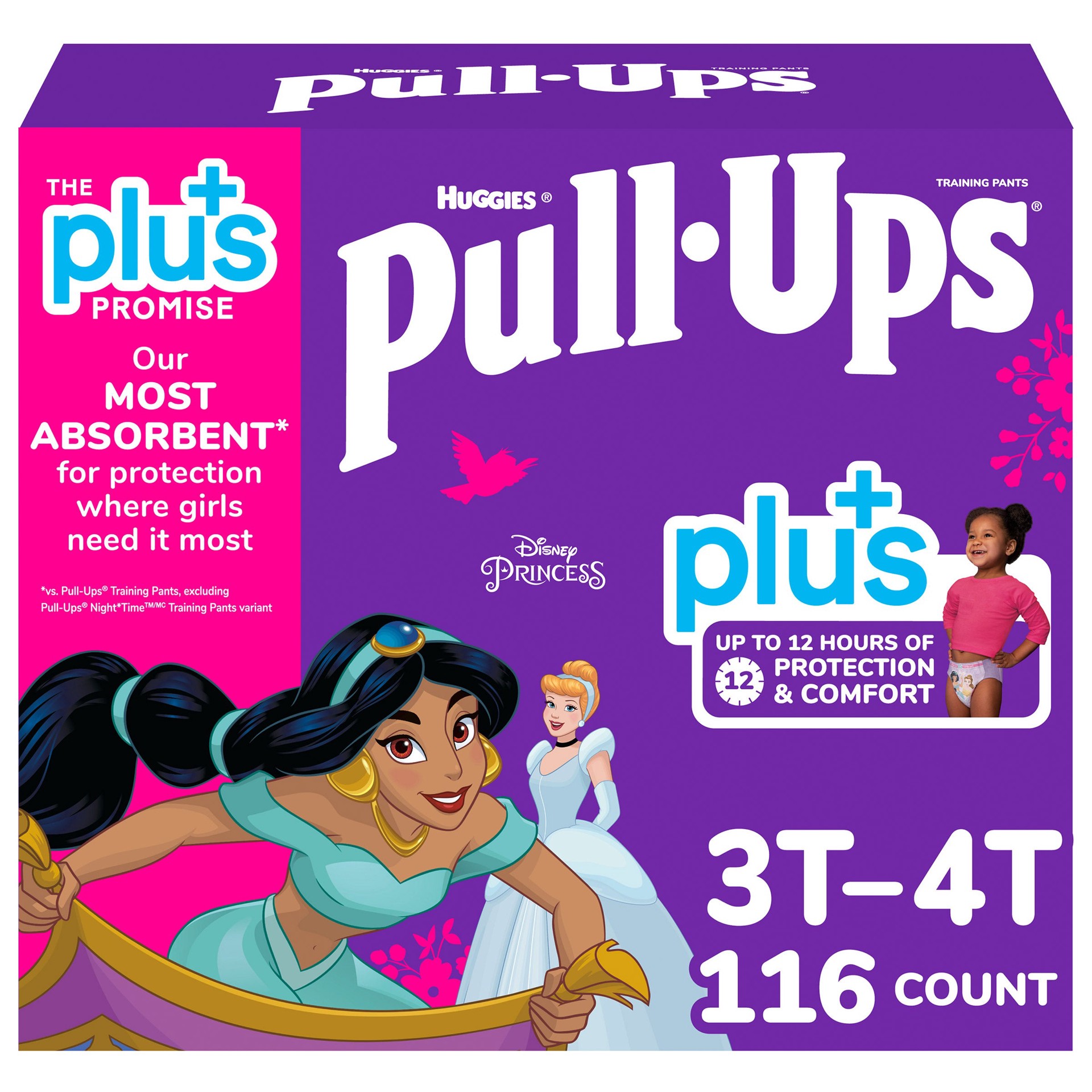 slide 1 of 1, Huggies Pull-Ups Plus Boys/Girls 3T-4T, 116 count, 