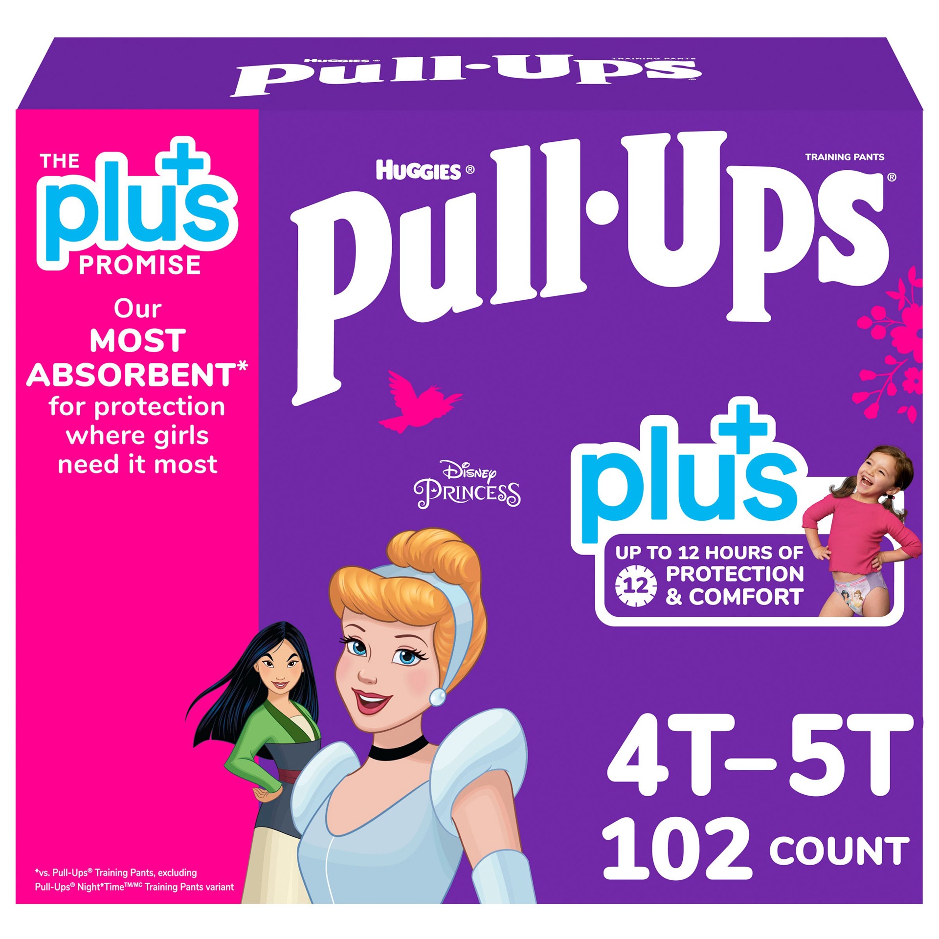 slide 1 of 1, Huggies Pull-Ups Plus Training Pants For Boys/Girls', 4T-5T, 