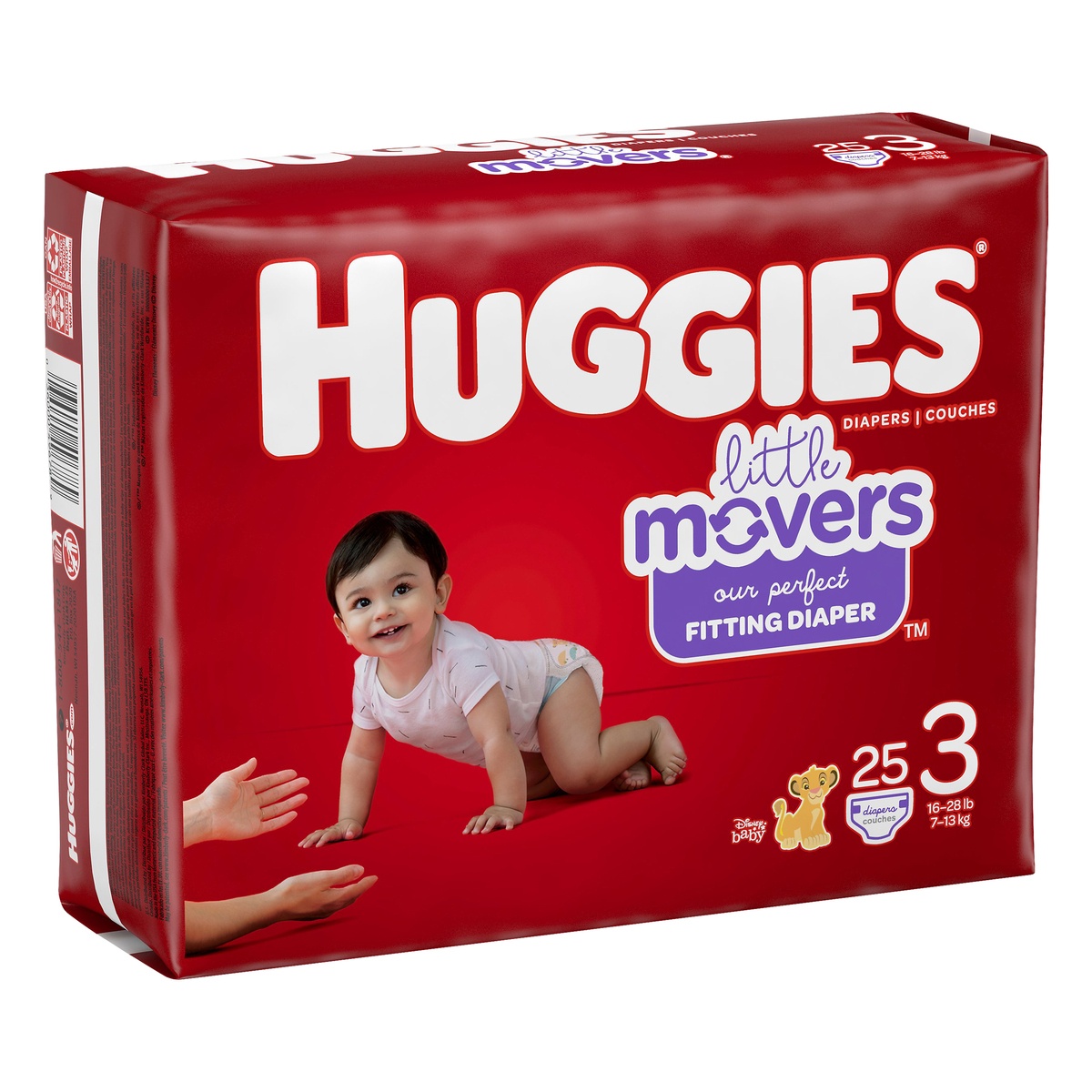 slide 5 of 8, Huggies Little Movers Size 3 Diapers, 25 ct