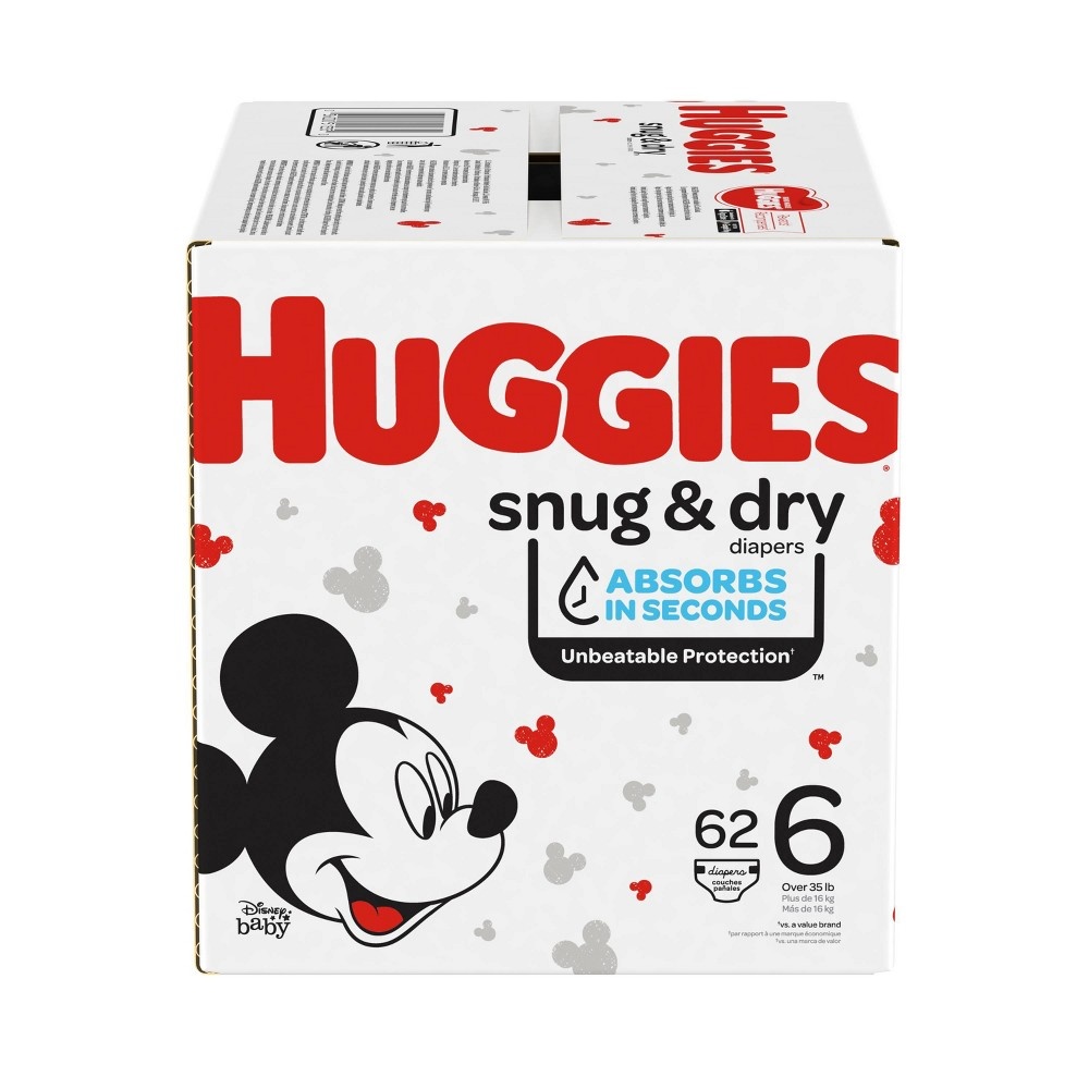 slide 2 of 5, Huggies Snug & Dry Diapers Super Pack - Size 6, 62 ct