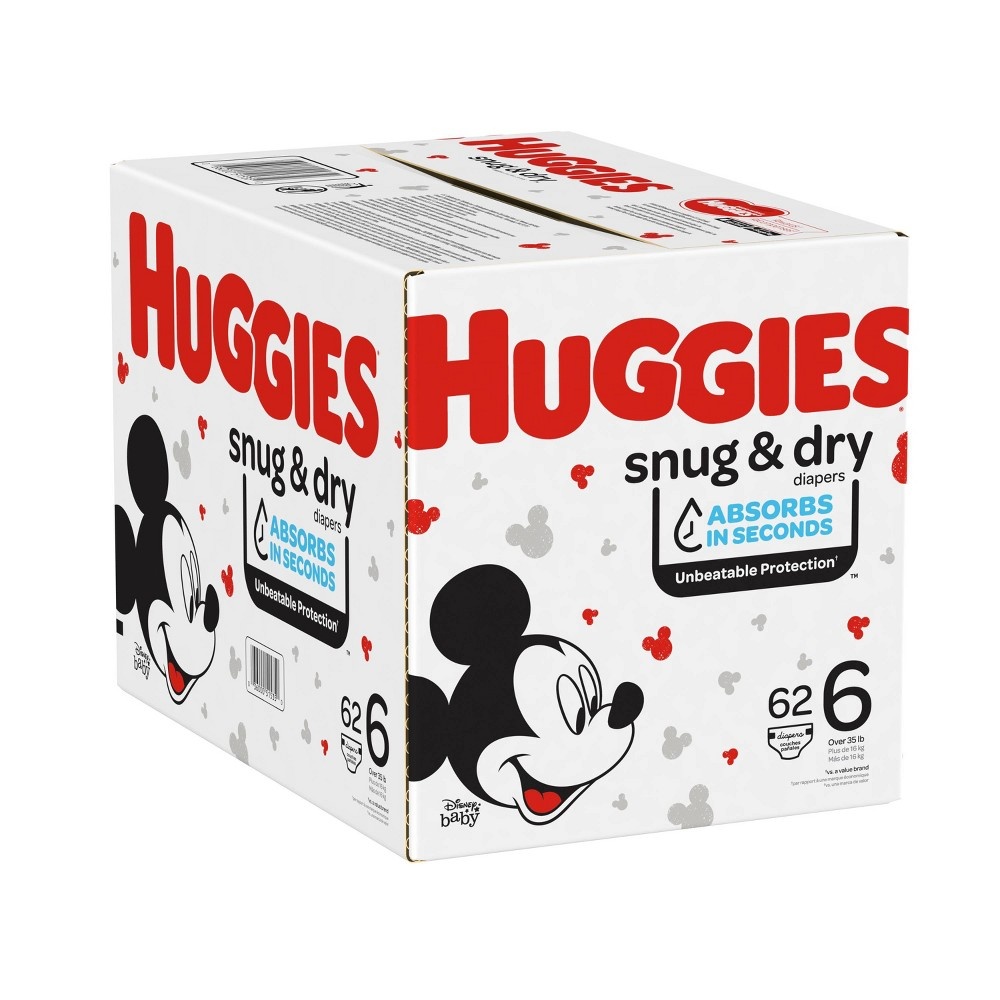 slide 5 of 5, Huggies Snug & Dry Diapers Super Pack - Size 6, 62 ct