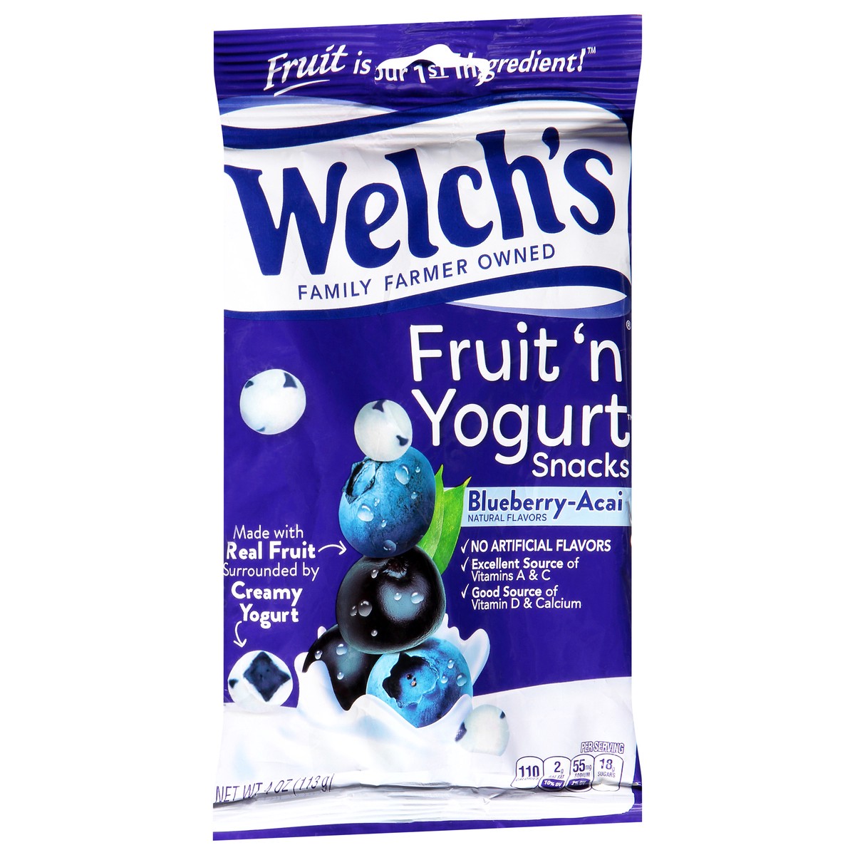 slide 2 of 11, Welch's Blueberry-Acai Fruit 'N Yogurt Snacks 4 Oz, 4 oz