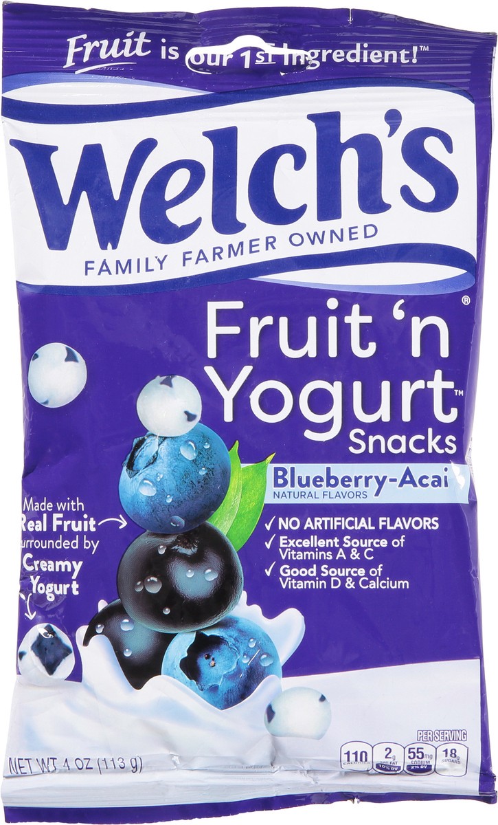 slide 9 of 11, Welch's Blueberry-Acai Fruit 'N Yogurt Snacks 4 Oz, 4 oz