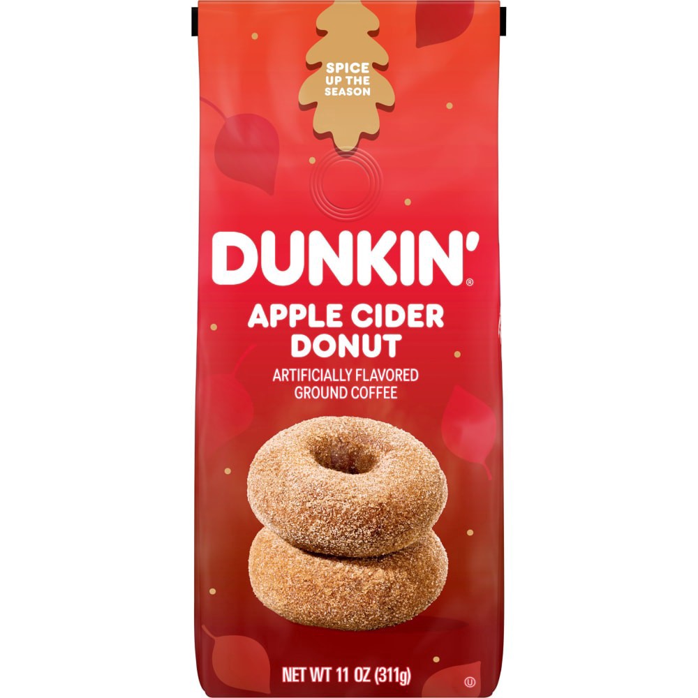 slide 2 of 2, Dunkin'® Apple Cider Donut Roast Ground Coffee Bag, 11 oz