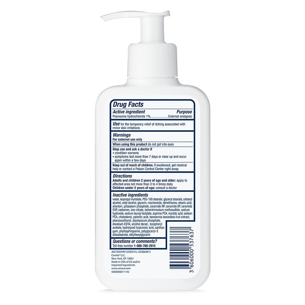 slide 2 of 5, CeraVe Itch Relief Face and Body Moisturizing Lotion, 8 fl oz